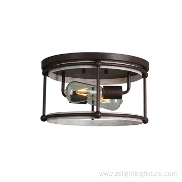 Rustic Style Living Room Flush Mount Lamps